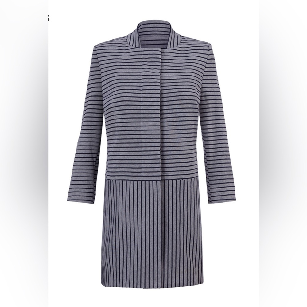 CAbi Gray Striped Blazer